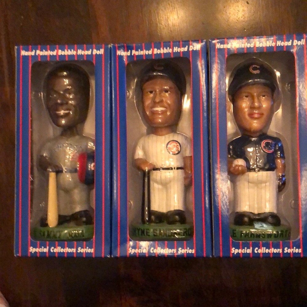 ‼️SOLD‼️Bobble heads Chicago Cubs Trio